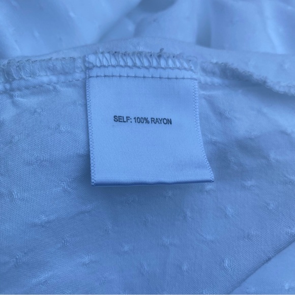 Jane and Delancey White Ruffle Women’s Tunic Oversized Size M - Picture 4 of 9